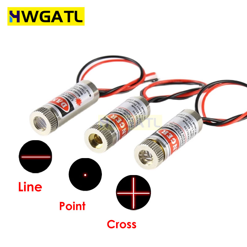 Laser Focus Lens - 650nm 5mW نقطة حمراء/خط/صليب وحدة الليزر