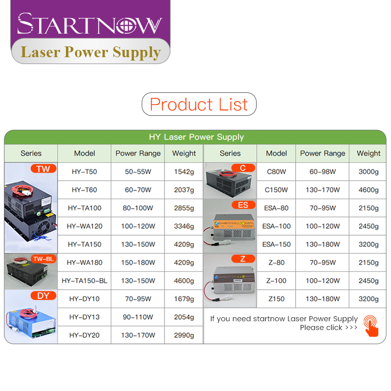 مولد ثاني أكسيد الكربون HY-T50 - مراجعة Laser Power Supply 60W وسعره