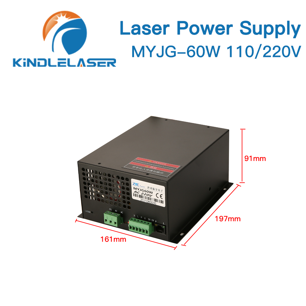 Kindleliser 60 واط CO2 ليزر ام - مراجعة Laser Power Supply 60W وسعره
