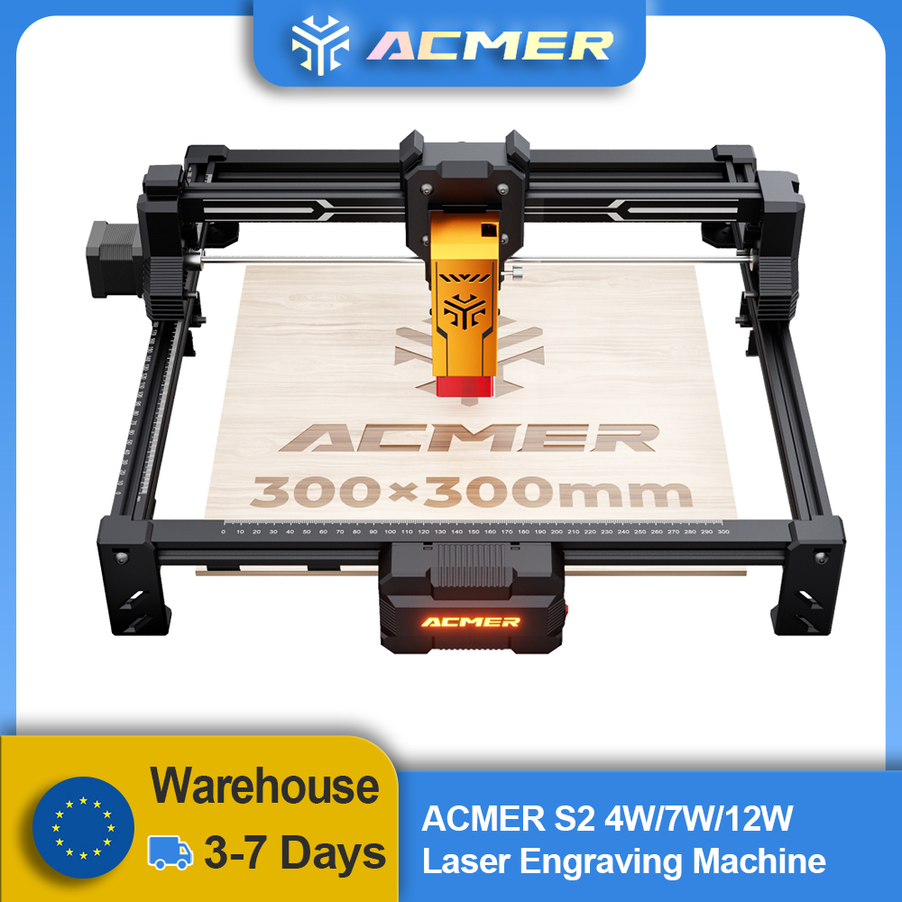 آلة نقش وقطع بالليزر ACMER S2  - مراجعة Industrial Laser Printing Machine وسعره