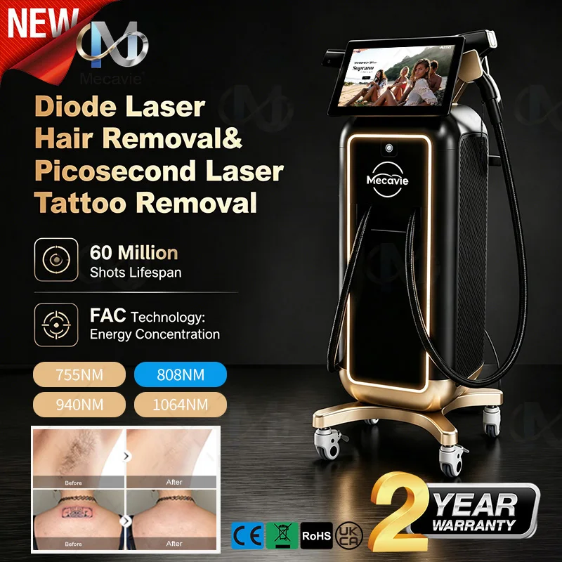 جهاز ليزر بيكو ثانية ثنائي 2 ف - مراجعة Industrial Laser Machine Hair Removal وسعره