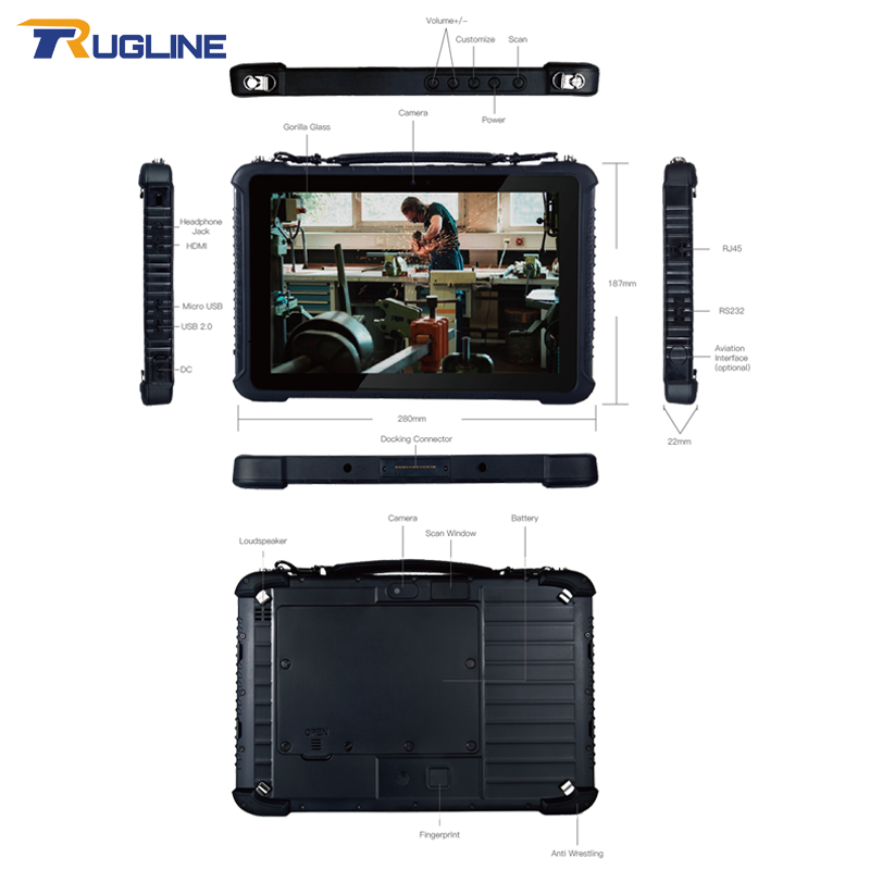RUGLINE Windows 11 8G + 128G م - مراجعة Industrial Laser Scanner وسعره