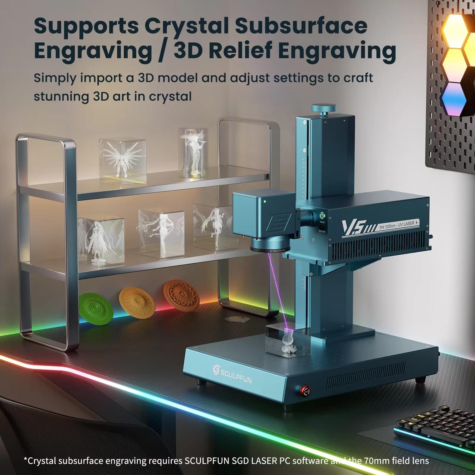 آلة النقش بالليزر SCULPFUN V5  - مراجعة Industrial Uv Laser Engraver وسعره