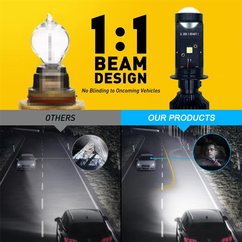 Canbus مصباح H4 H7 LED Y10 سوب - مراجعة Laser Focus Lens وسعره